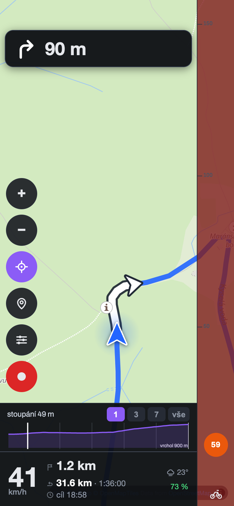 The Garmin Varia radar reports a car behind you